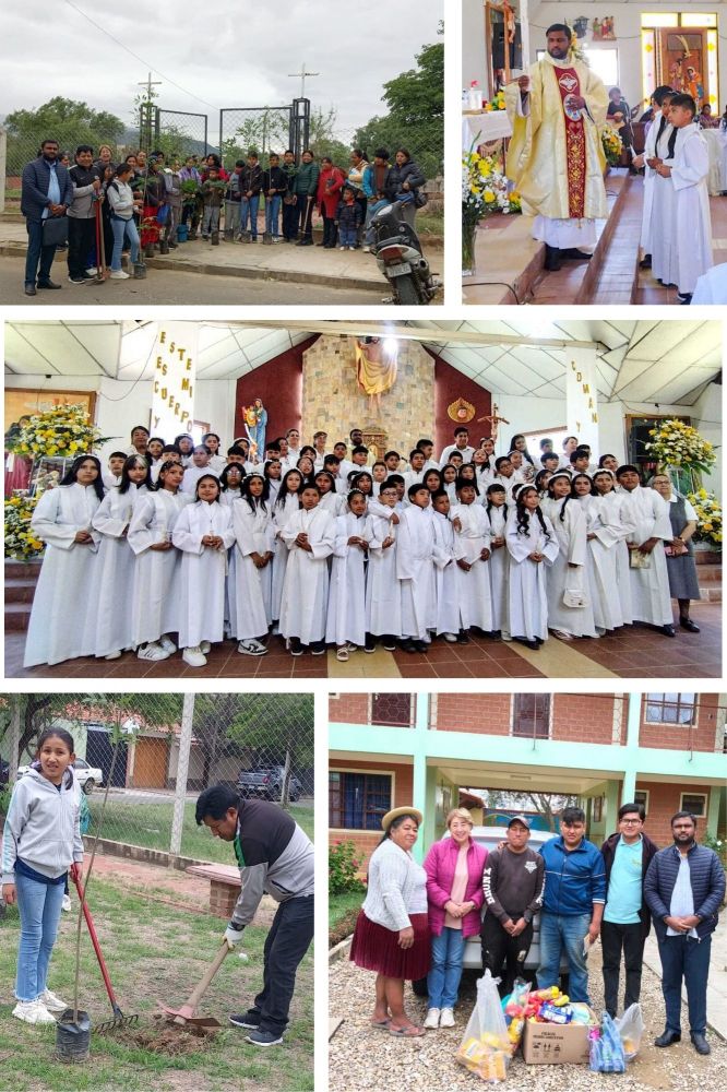 La celebración del sacramento de la primera comunión tuvo lugar en la capilla de San Jorge.